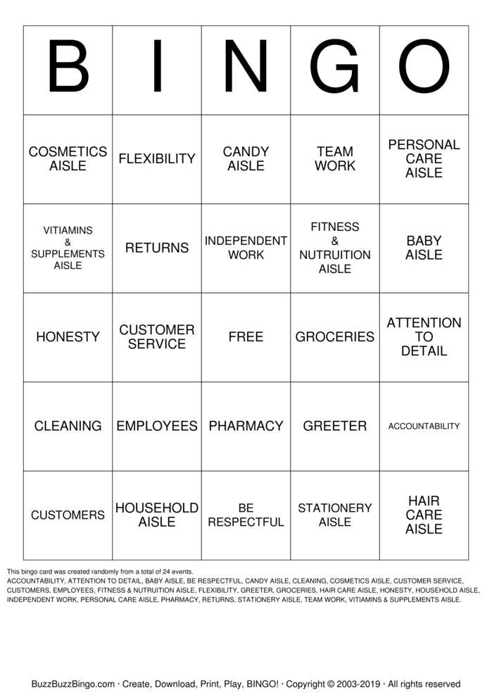 Walgreens Bingo Bingo Cards to Download, Print and Customize!