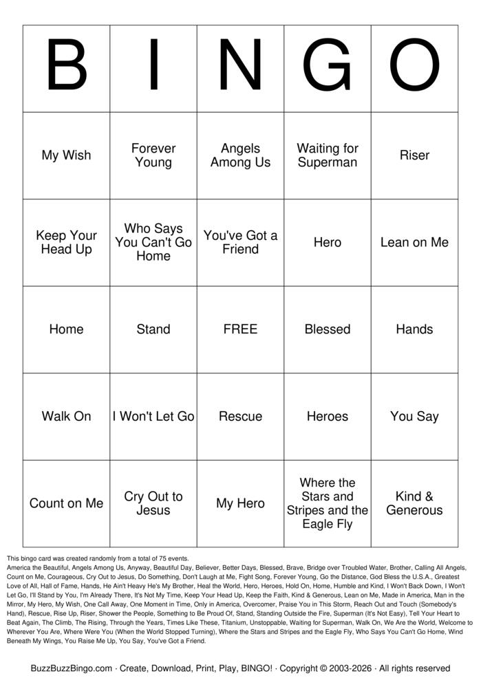 Download Free First Responder Tribute Titles Bingo Cards Download Free First Responder Tribute Titles Bingo Cards