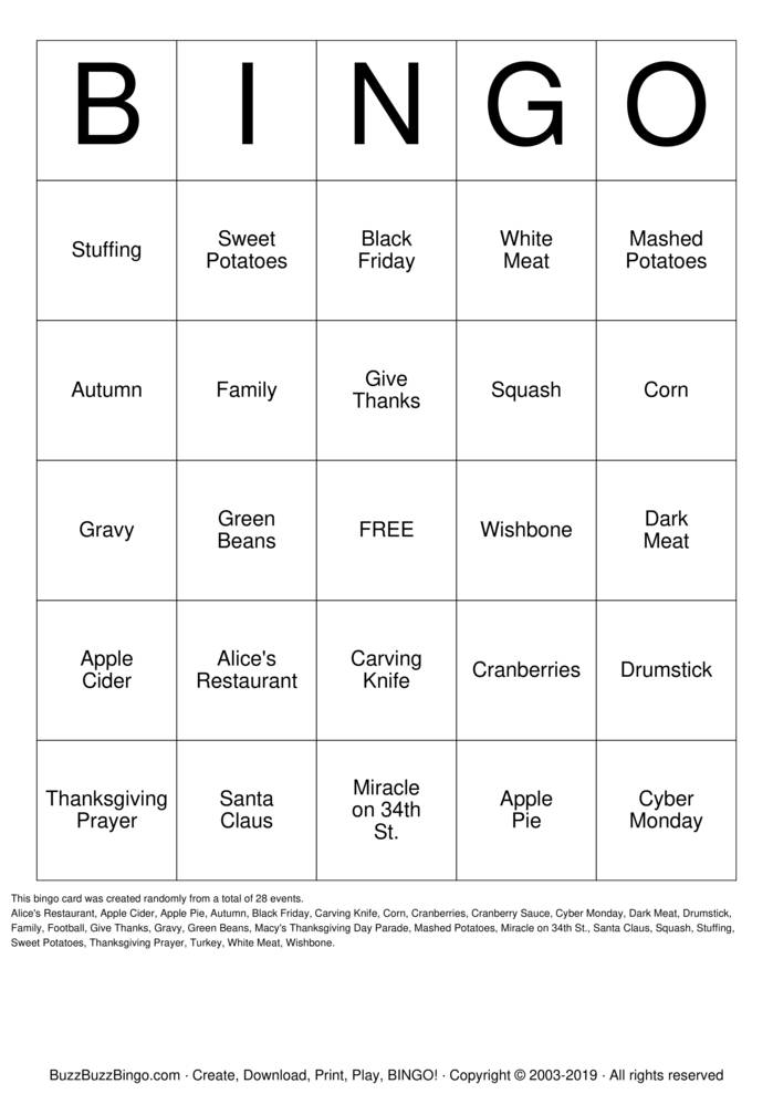 Download Free Friendsgiving Bingo Cards Download Free Friendsgiving Bingo Cards