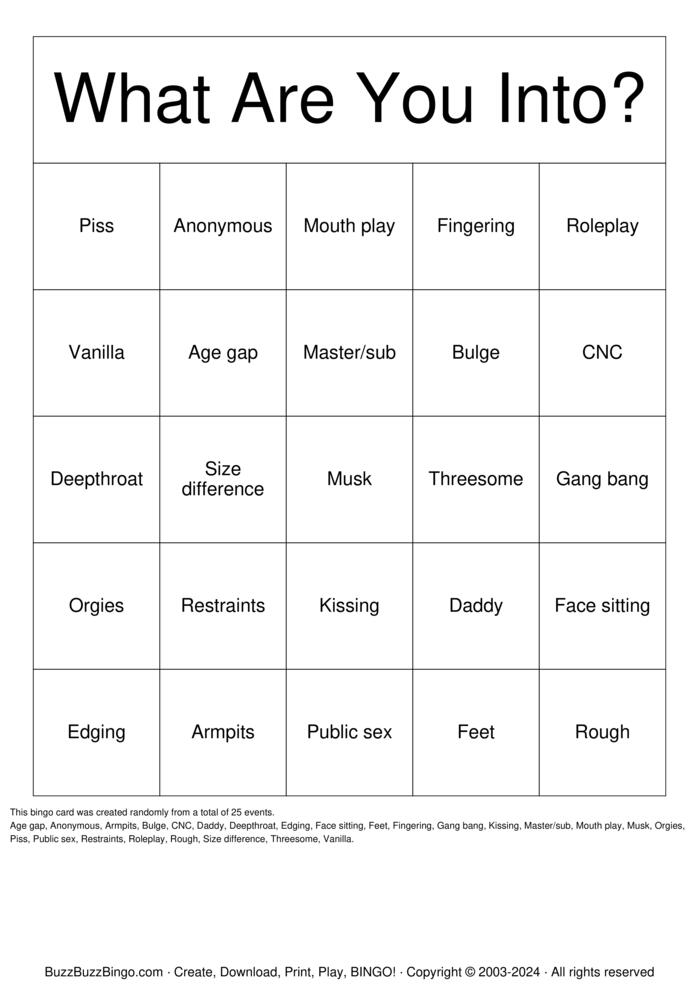 Download Free Gay Kink Bingo Bingo Cards Download Free Gay Kink Bingo Bingo Cards