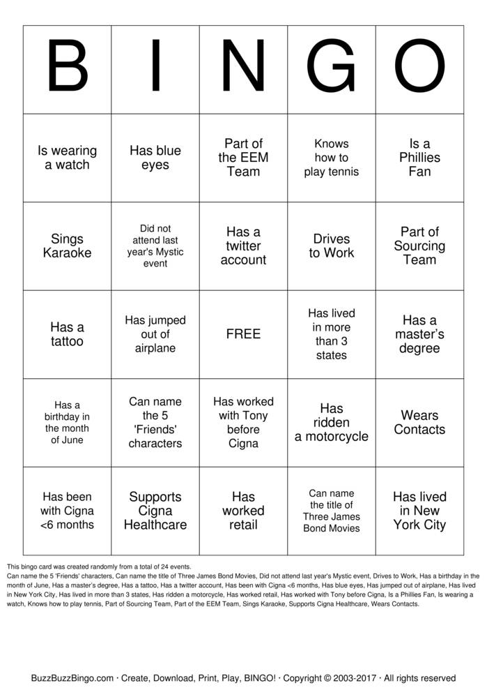 ICEBREAKER BINGO Bingo Cards to Download, Print and Customize!