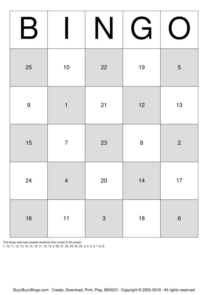 Numbers 1-90 Bingo Cards to Download, Print and Customize!