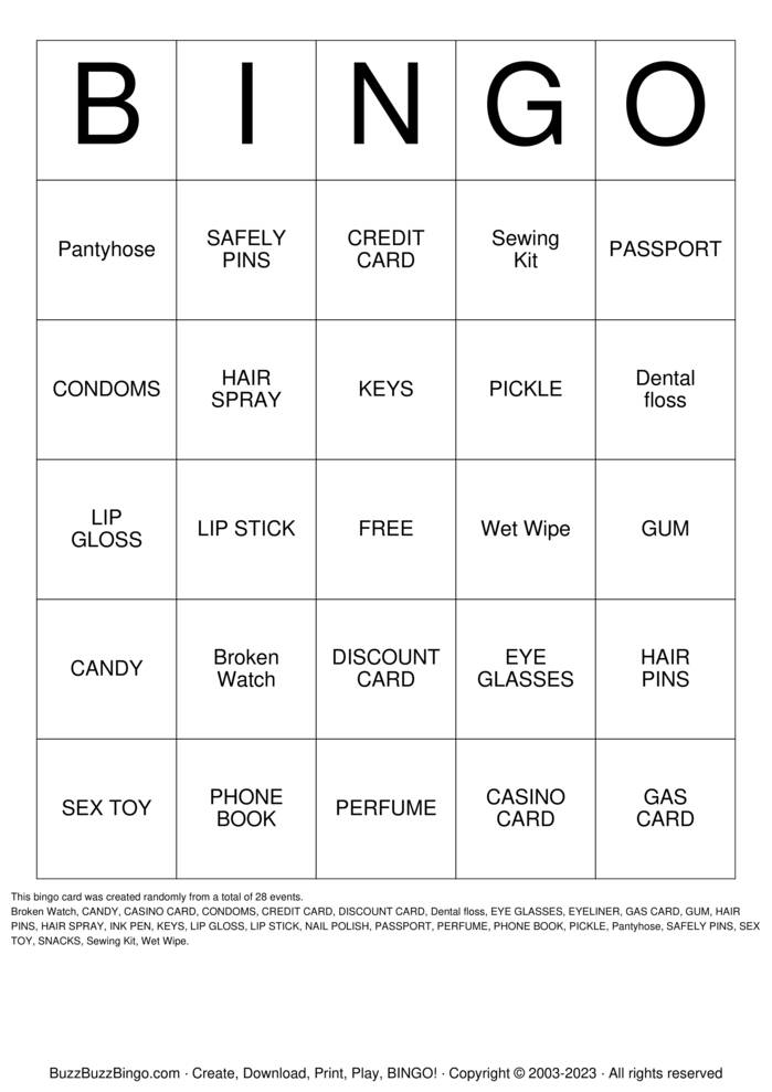 Download Free So-Hoss Purse Bingo Bingo Cards Download Free So-Hoss Purse Bingo Bingo Cards