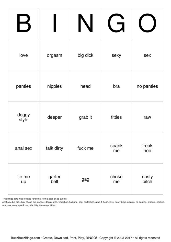 Download Free Tierra's Lingerie Party Bingo Cards Download Free Tierra's Lingerie Party Bingo Cards
