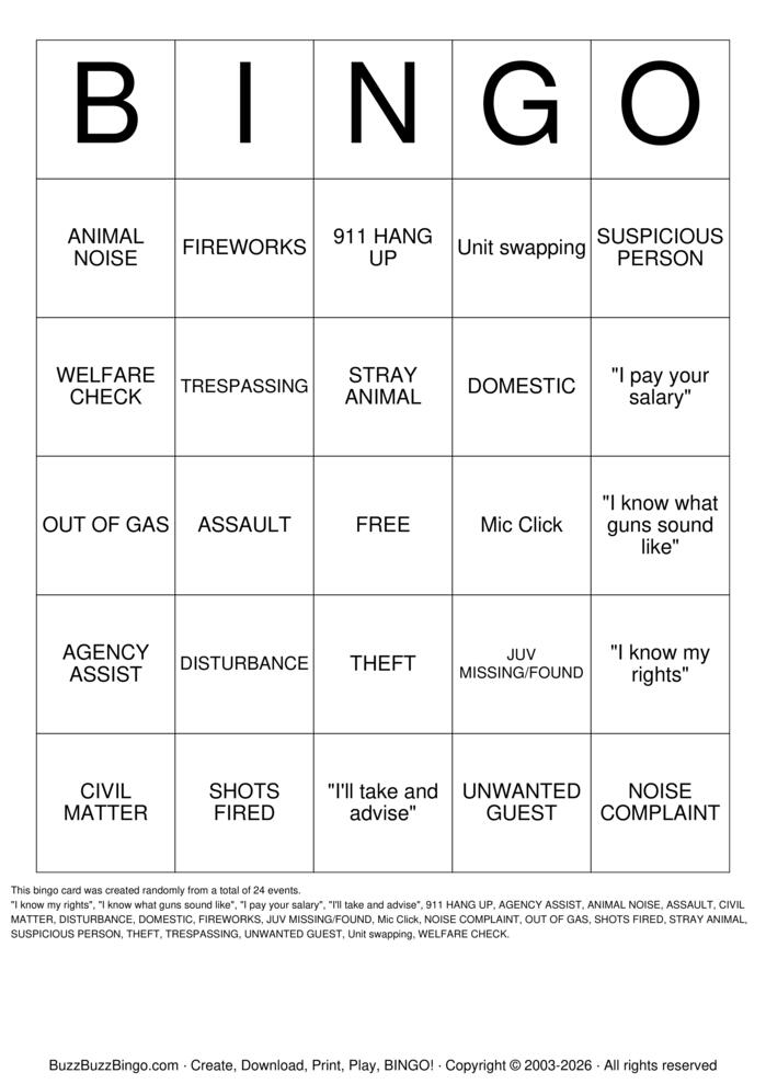 Download Free 4th of July Dispatch Bingo Cards