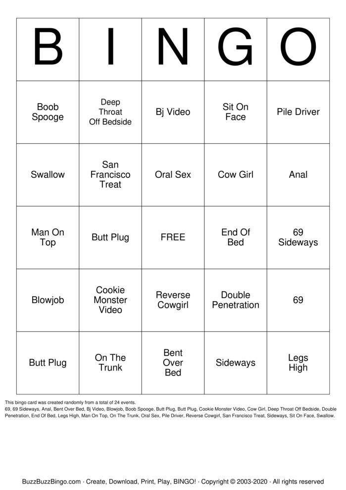Download Free Sex Positions Bingo Cards