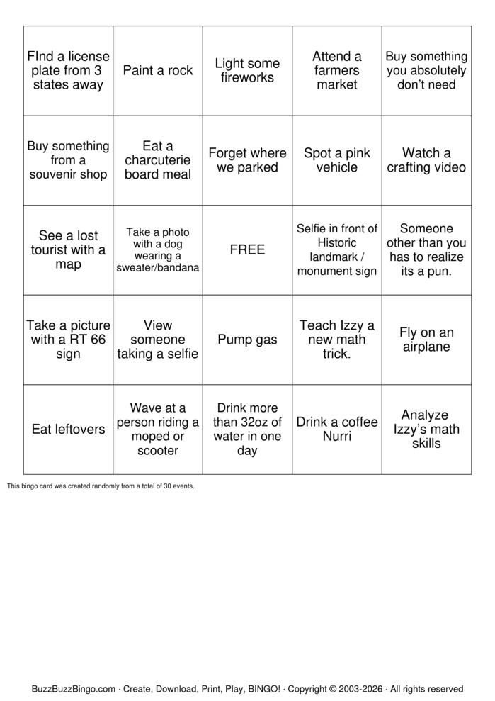 Download Free Summer Vacation Bingo Cards Download Free Summer Vacation Bingo Cards