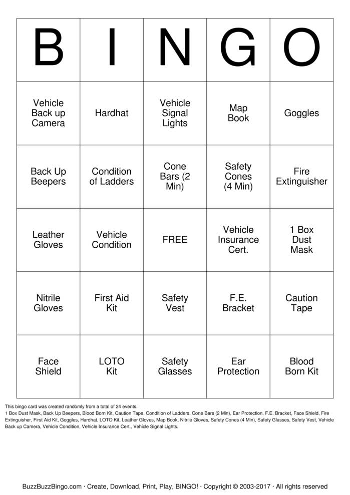 Download Free Custom Bingo Cards