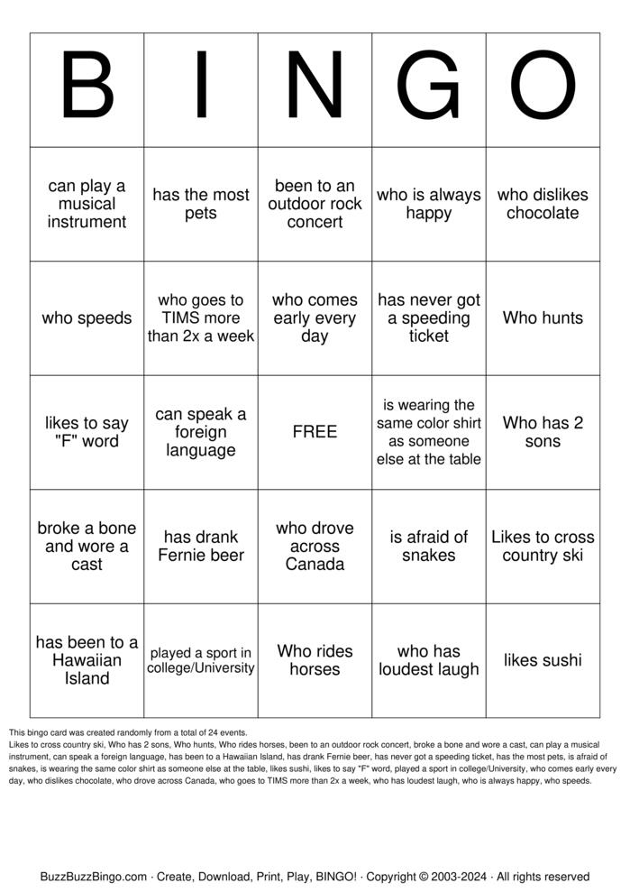 Download Free who at fjm Bingo Cards