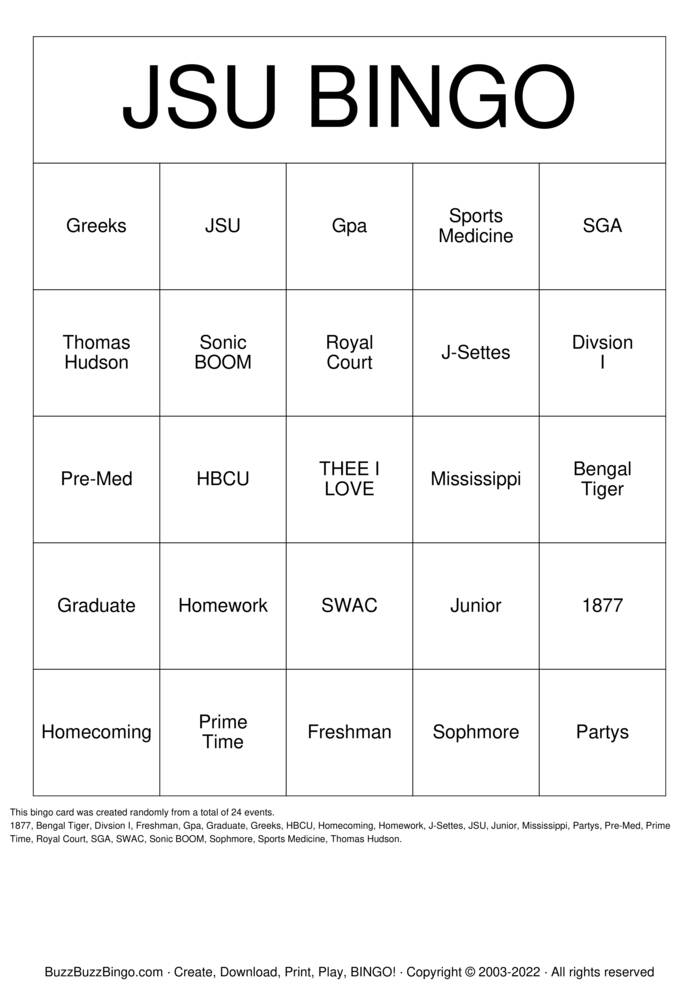 Download Free Custom Bingo Cards Download Free Custom Bingo Cards