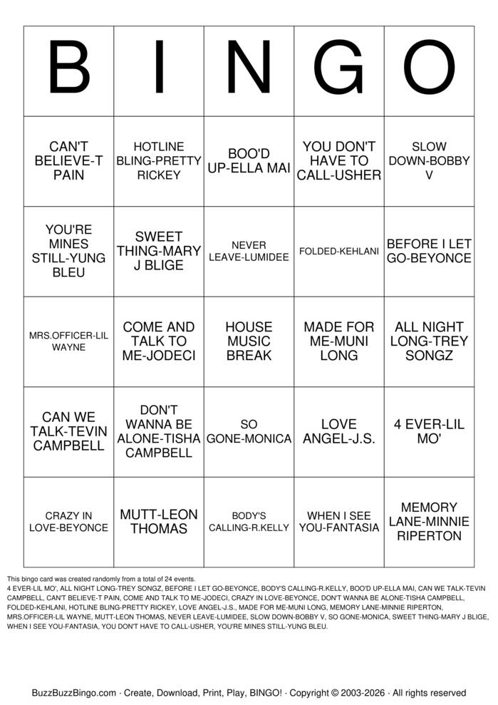 Download Free Custom Bingo Cards