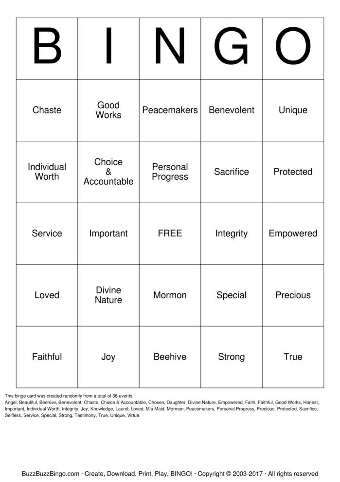 Download Free Custom Bingo Cards Download Free Custom Bingo Cards