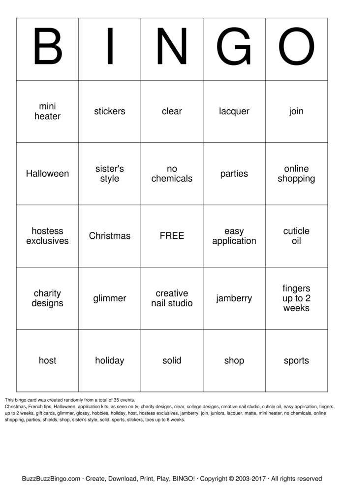 Download Free Custom Bingo Cards Download Free Custom Bingo Cards