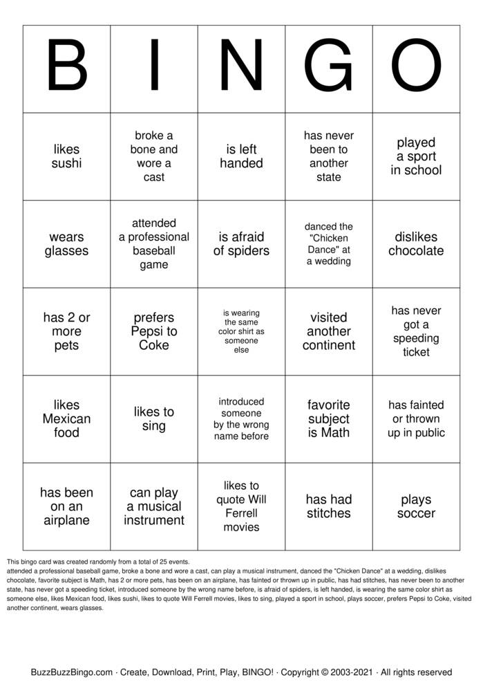 Find Someone Who Bingo Cards To Download Print And Customize 