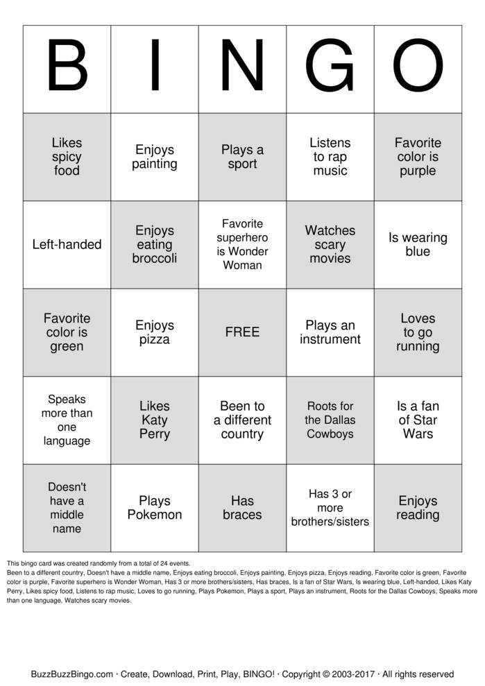 Friendship Bingo Cards to Download, Print and Customize!