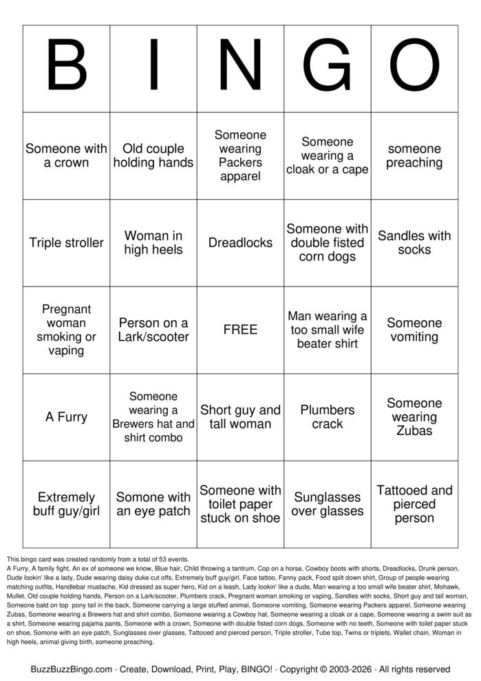 Download Free State Fair Bingo! Bingo Cards