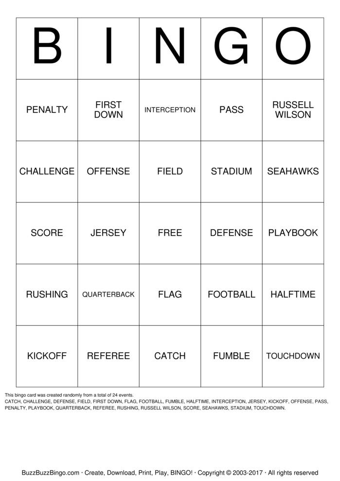 Download Free Custom Bingo Cards