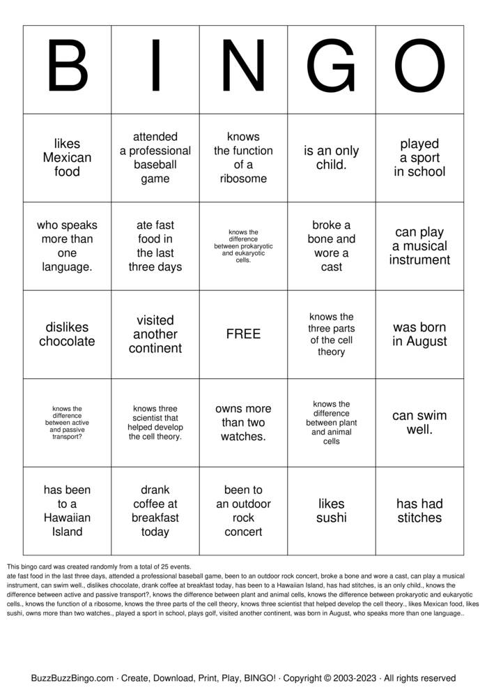 Download Free Find Someone Who... Bingo Cards