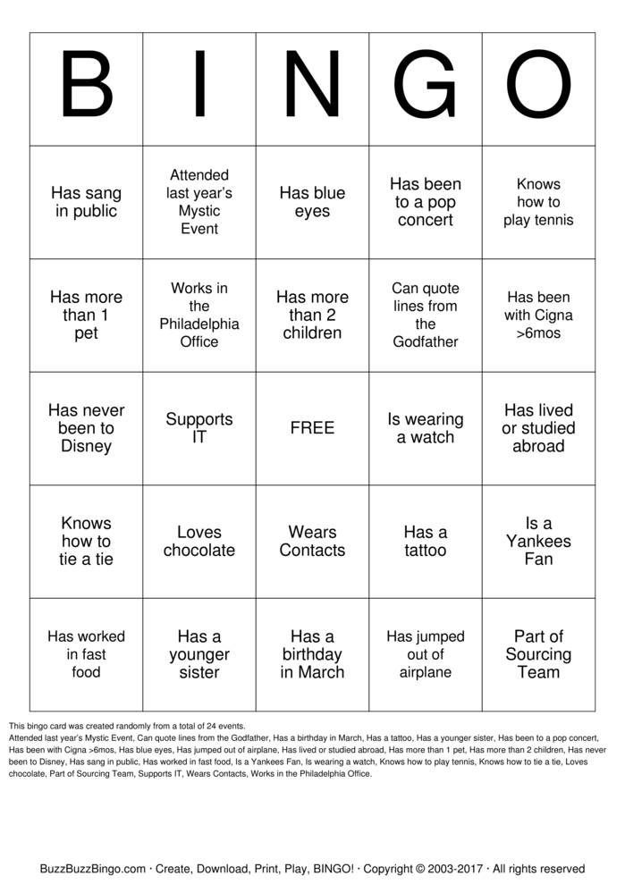 ICEBREAKER BINGO Bingo Cards to Download, Print and Customize!