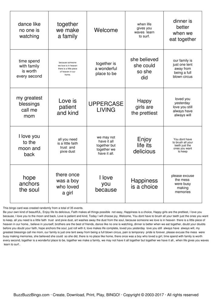 Download Free VINYL Bingo Cards