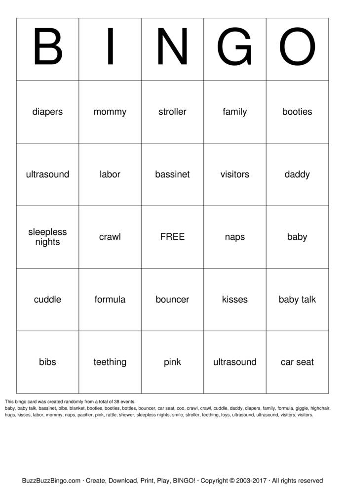 Download Free Custom Bingo Cards