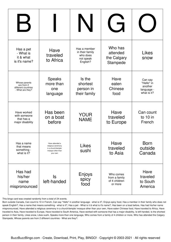 Download Free Diversity Bingo Cards Download Free Diversity Bingo Cards