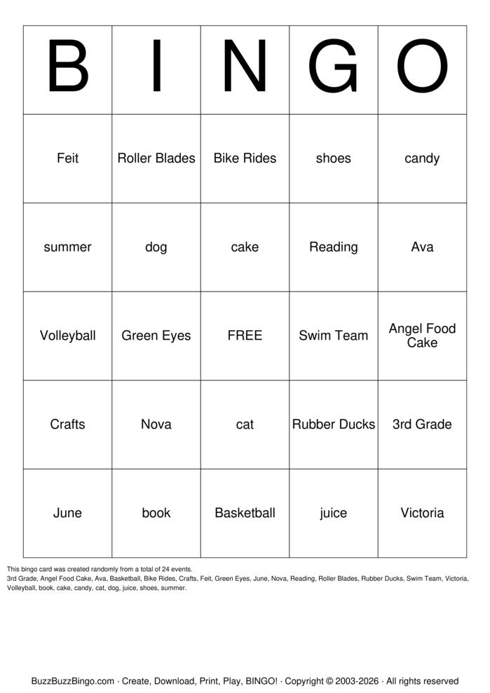Download Free RUBBER DUCK Bingo Cards Download Free RUBBER DUCK Bingo Cards