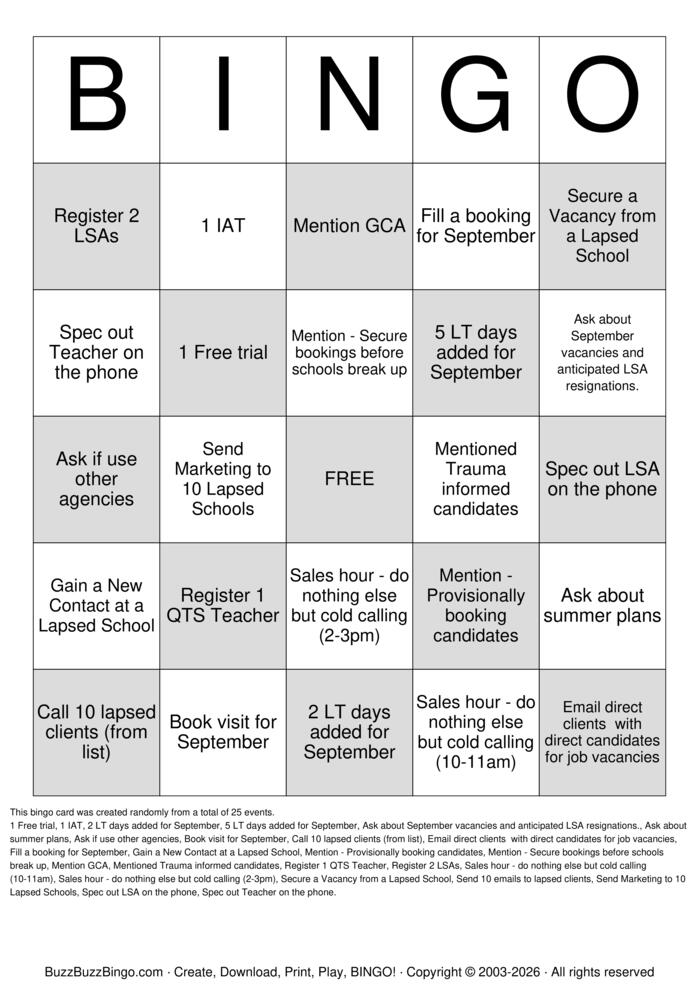 Download Free Custom Bingo Cards