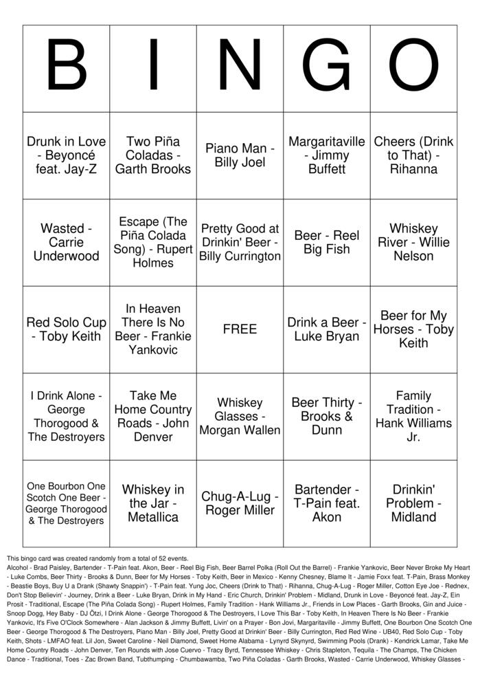 Download Free Oktoberfest Drinking & Beer Songs Bingo Cards