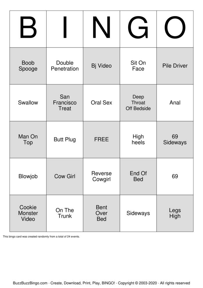 Download Free Sex Positions Bingo Cards