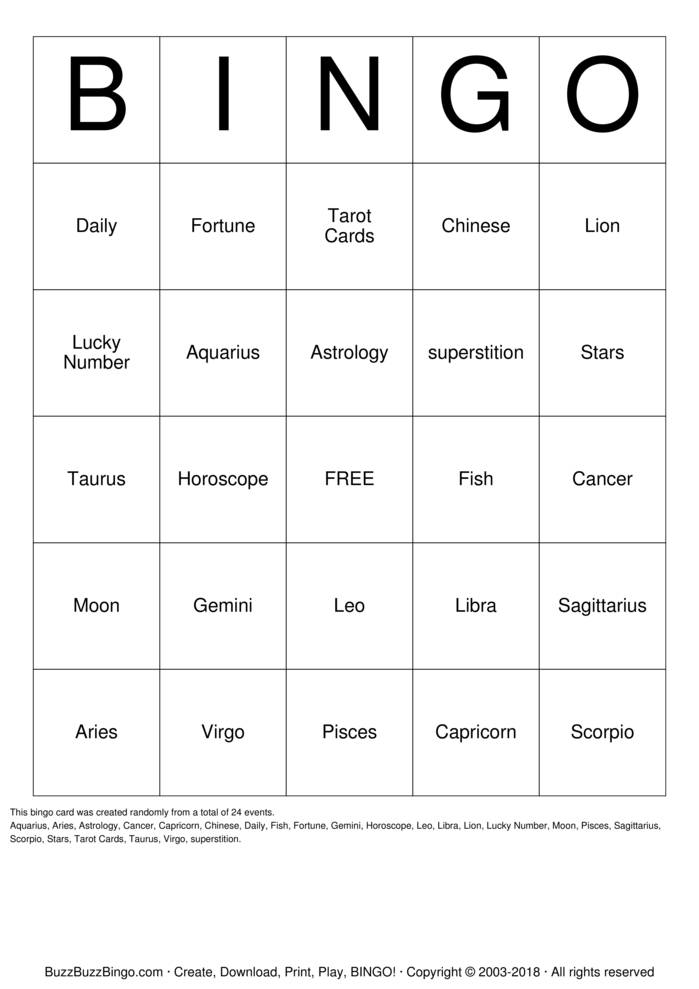 Download Free Virgo Bingo Cards Download Free Virgo Bingo Cards