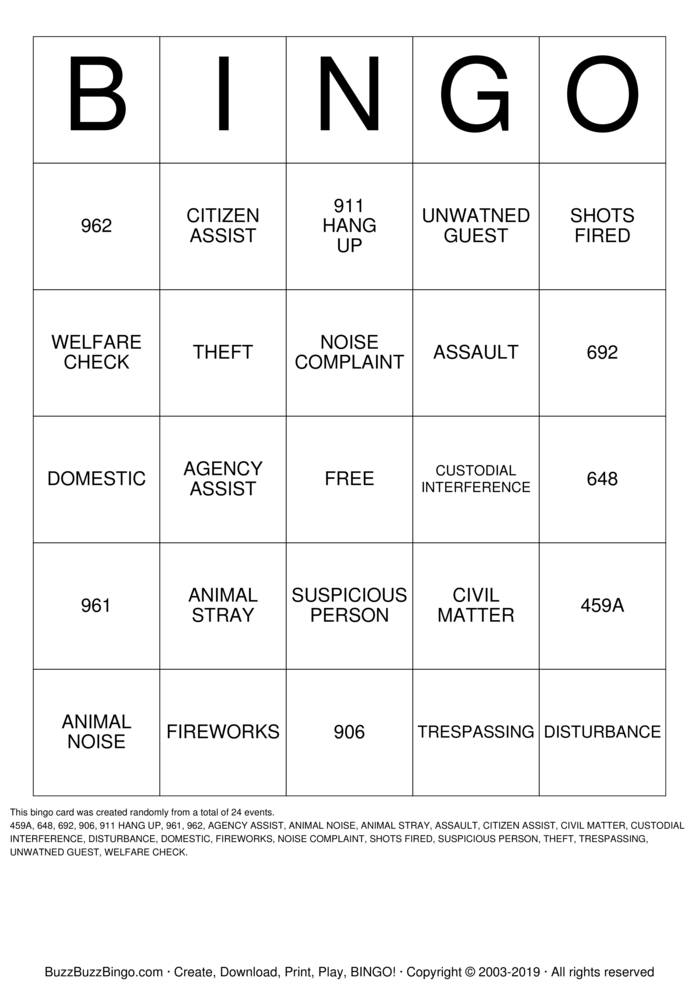 Download Free 4th of July Dispatch Bingo Cards