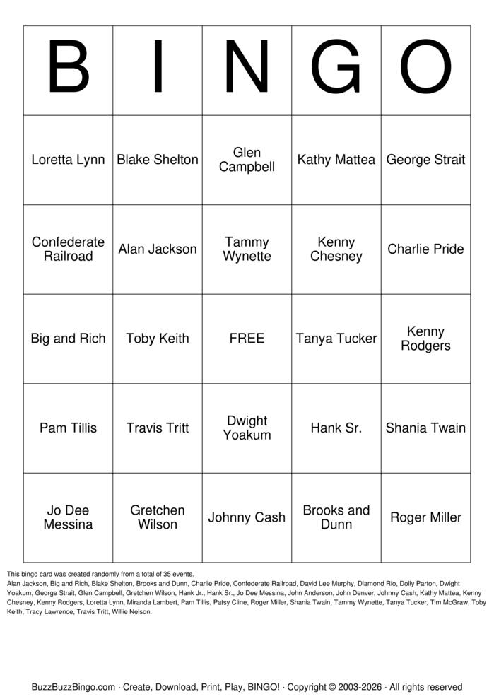 Download Free Custom Bingo Cards Download Free Custom Bingo Cards