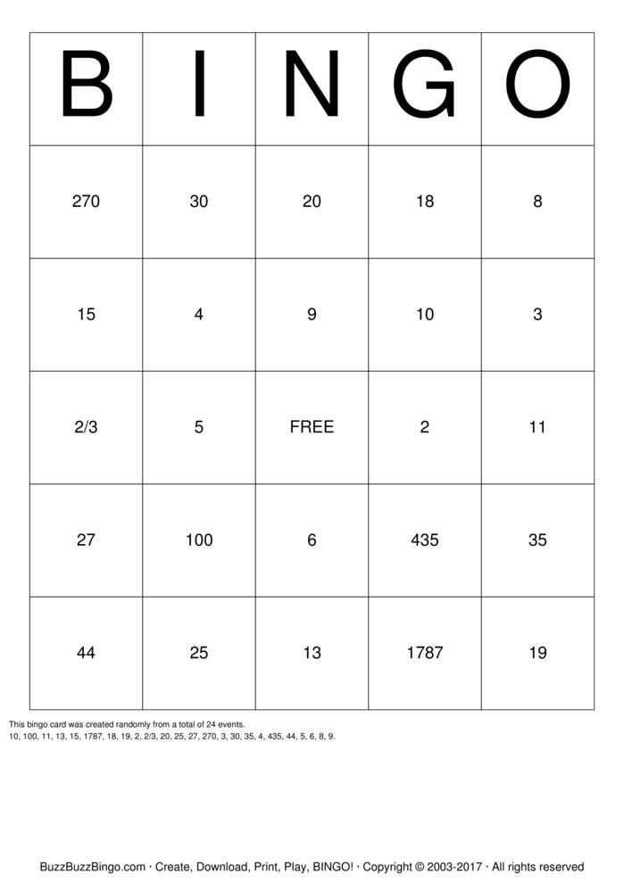 Custom Bingo Cards to Download, Print and Customize!