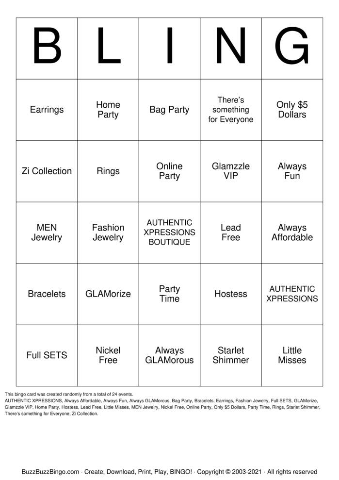 Download Free Custom Bingo Cards