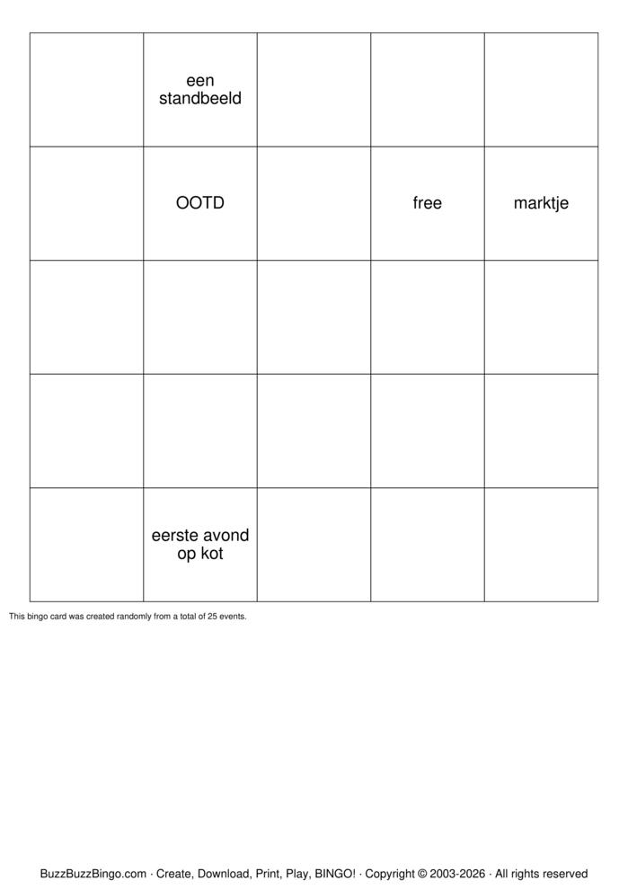 Download Free ERASMUS Bingo Cards