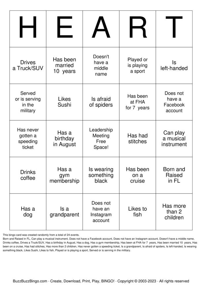Download Free Getting to Know You! Bingo Cards