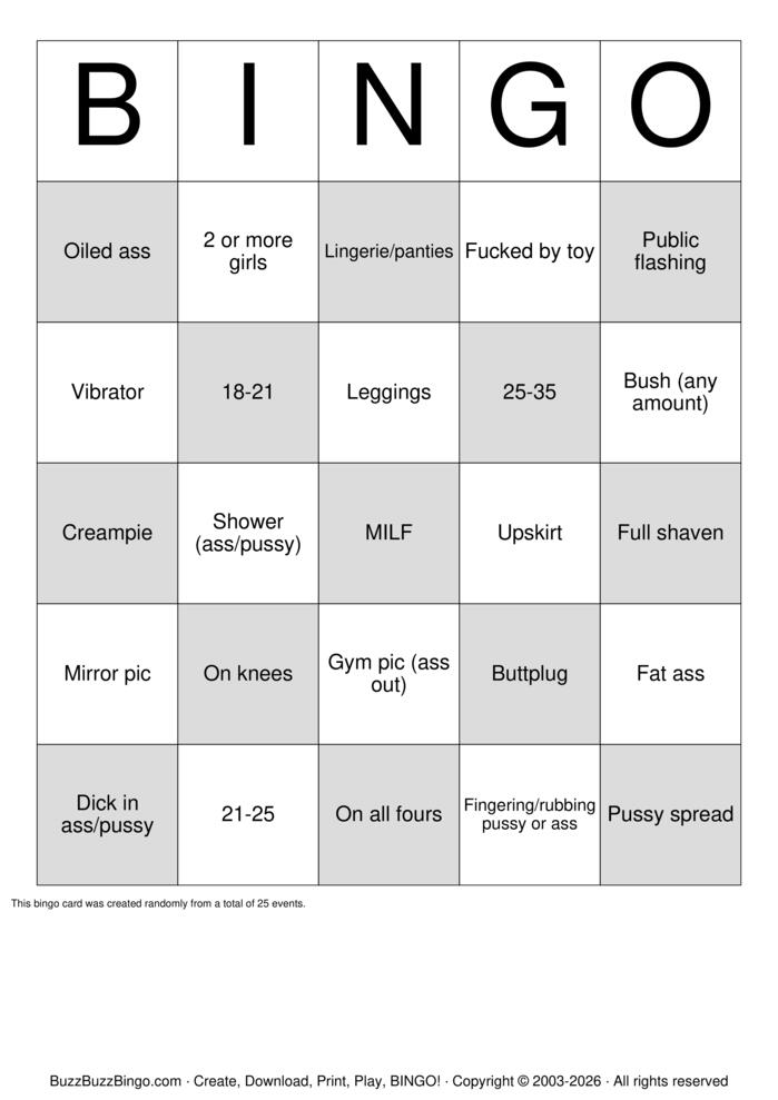 Download Free Nudes (lower half focused) Bingo Cards Download Free Nudes (lower half focused) Bingo Cards