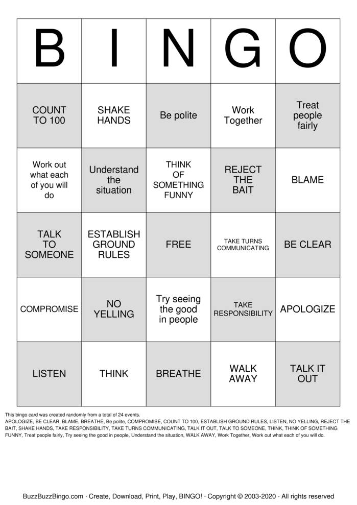 PROBLEM SOLVING Bingo Cards to Download, Print and Customize!