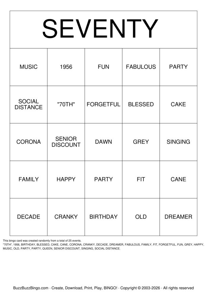 Download Free BIRTHDAY Bingo Cards Download Free BIRTHDAY Bingo Cards