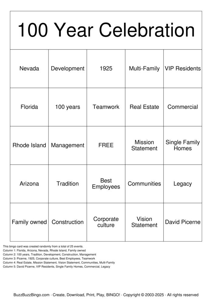 Download Free Custom Bingo Cards