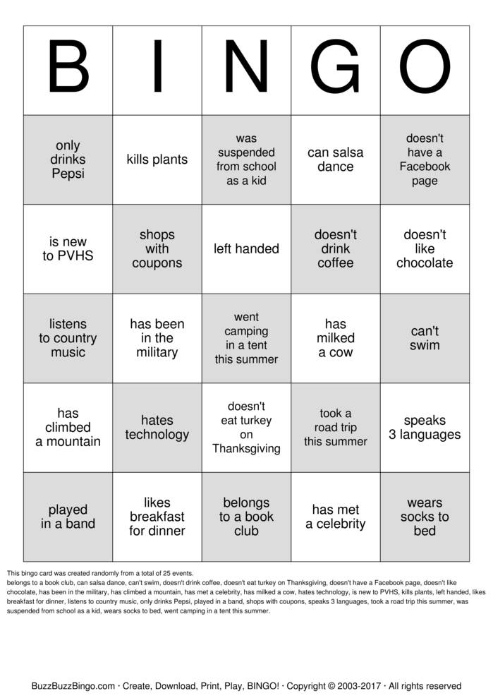 Custom Bingo Cards to Download, Print and Customize!