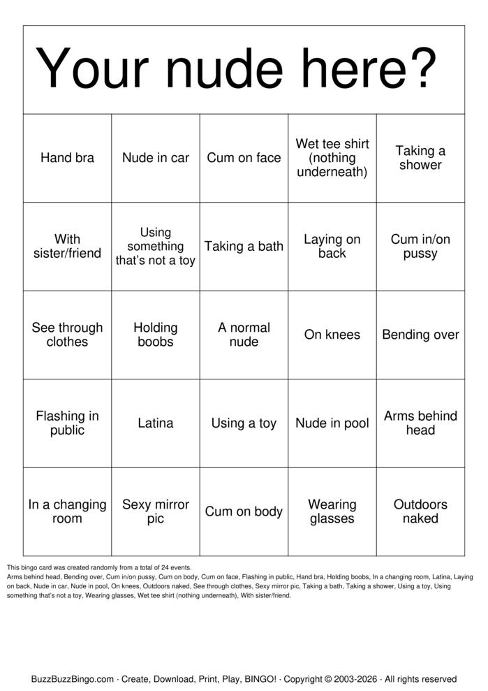 Download Free NSFW pics only Bingo Cards Download Free NSFW pics only Bingo Cards