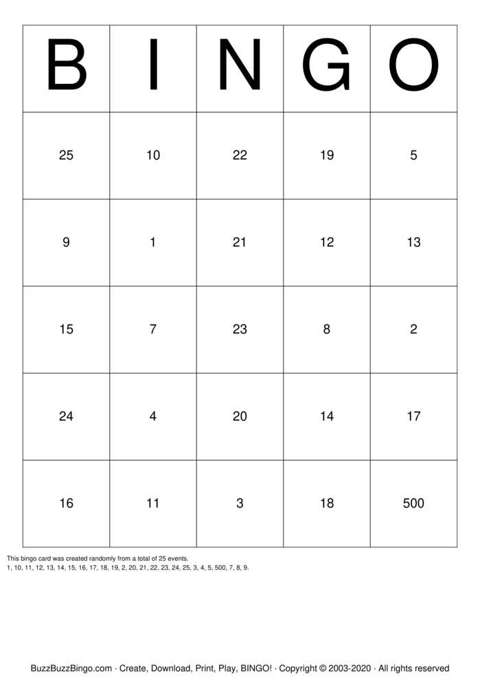 Download Free Numbers 1-50 Bingo Cards