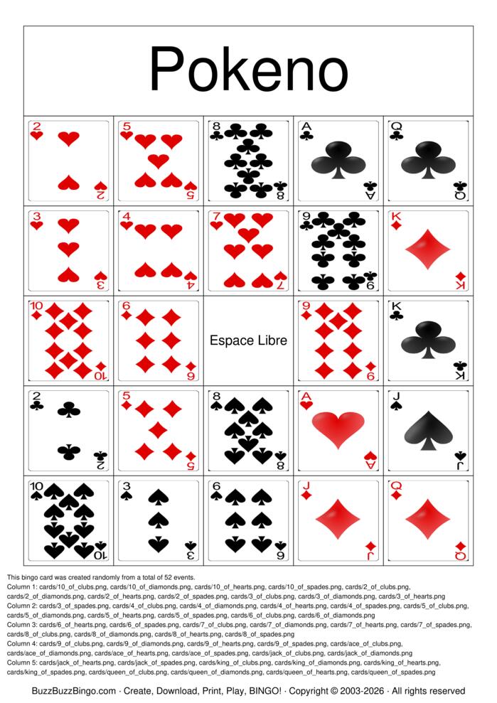 Download Free Pokeno Bingo Cards Download Free Pokeno Bingo Cards