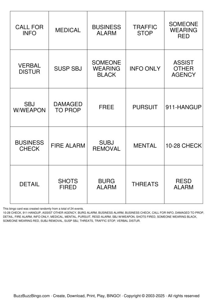 Dispatch Bingo Cards to Download, Print and Customize!