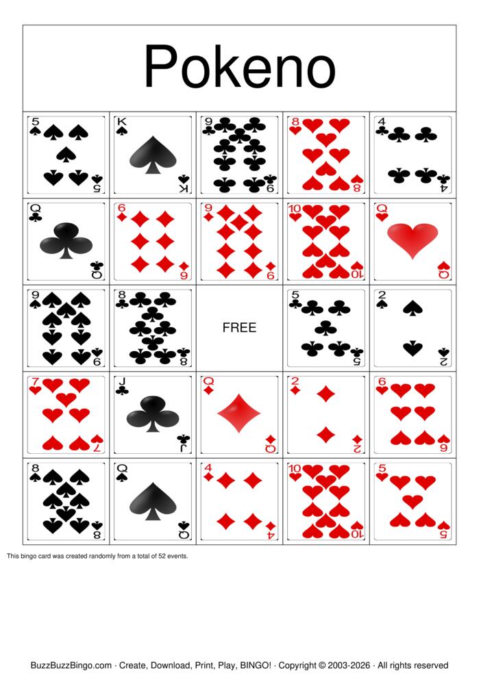 Download Free Pokeno Bingo Cards Download Free Pokeno Bingo Cards