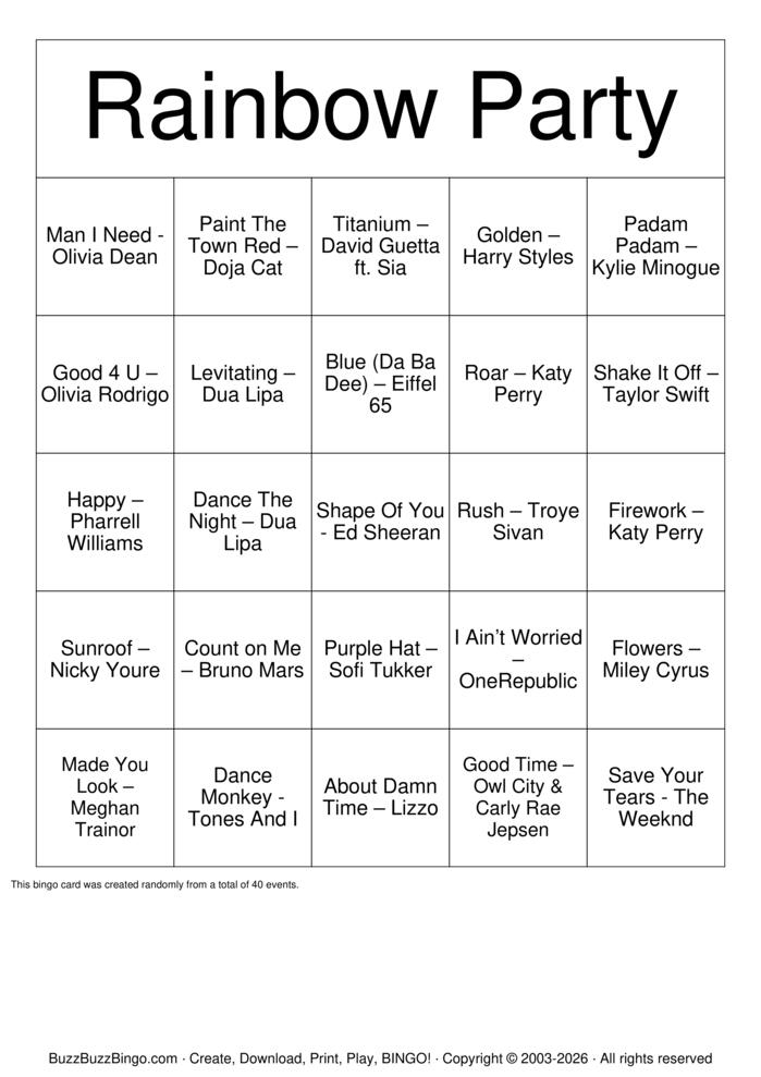 Download Free Custom Bingo Cards Download Free Custom Bingo Cards