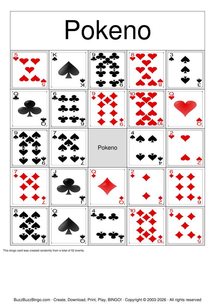 Download Free Pokeno Bingo Cards Download Free Pokeno Bingo Cards