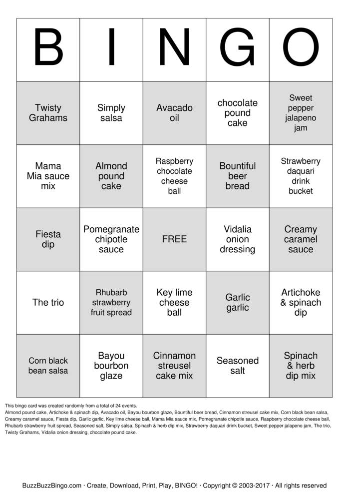 Tastefully Simple Bingo Bingo Cards To Download Print And Customize 